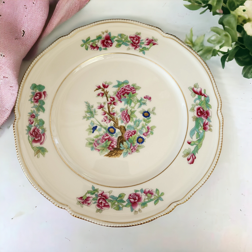 10" Castleton Tree of India Scalloped USA Dinner Plate