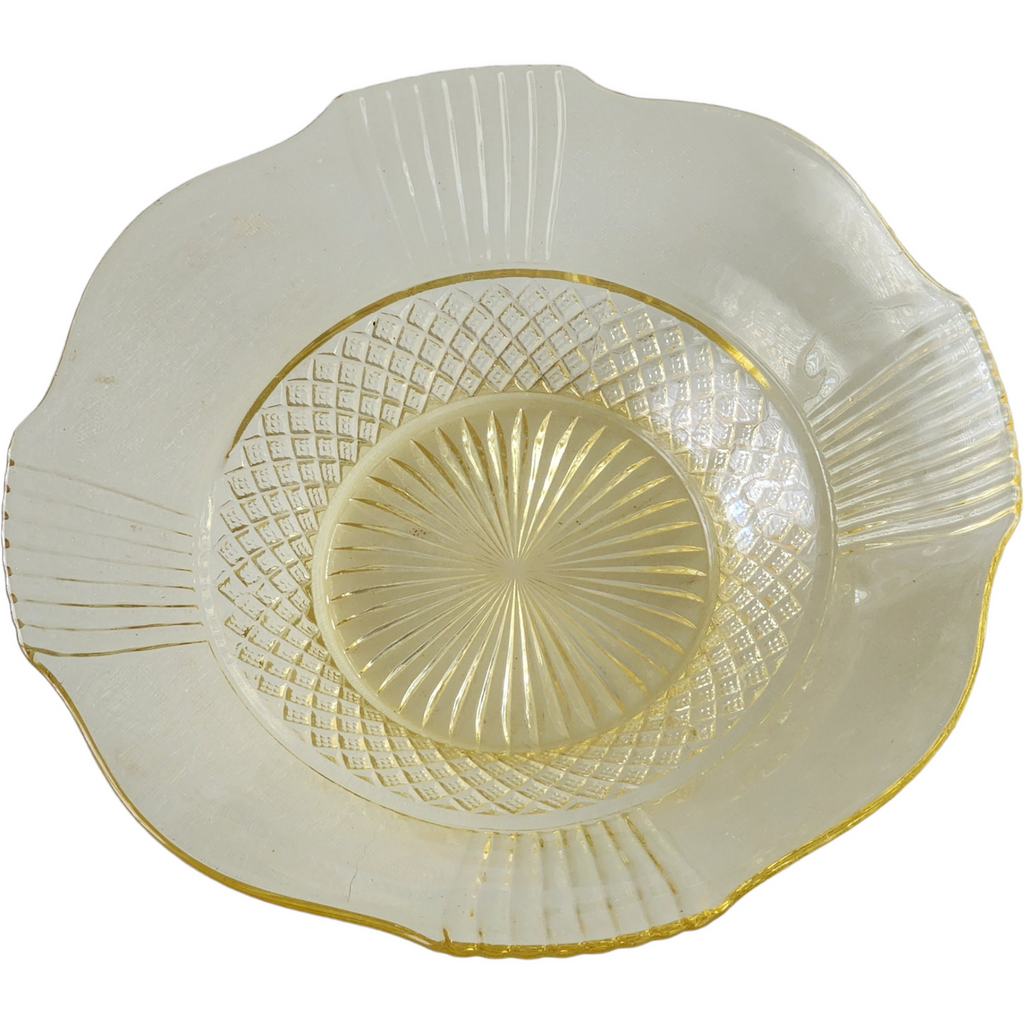 10" Lancaster Amy Topaz Diamonds and Panel Flared Bowl