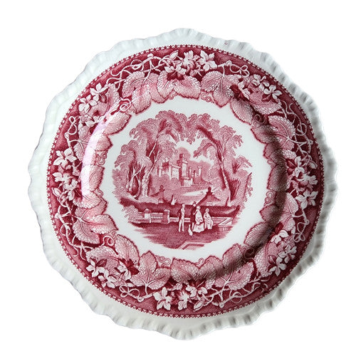 10" MASON'S Vista Pink No Trim Large Dinner Plate