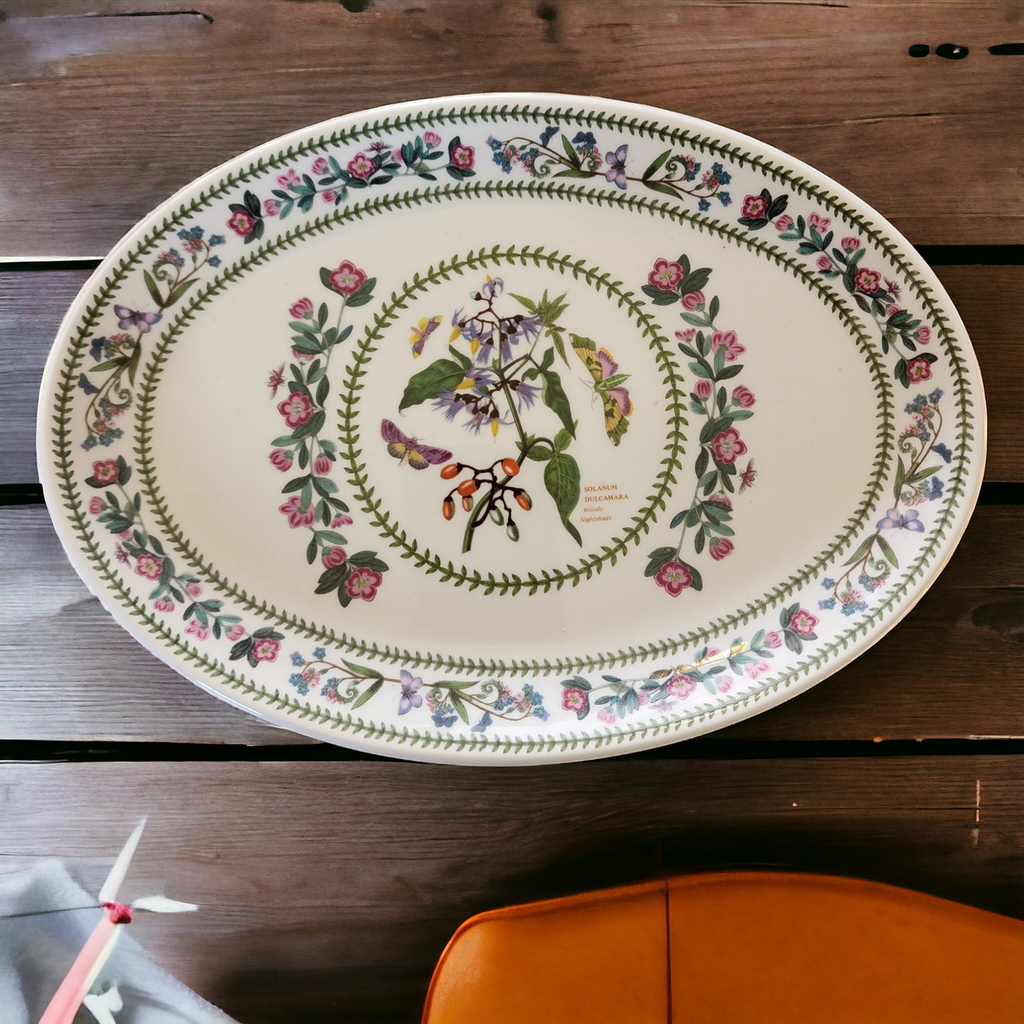 10" Portmeirion Variations Woody Night Oval Steak Platter