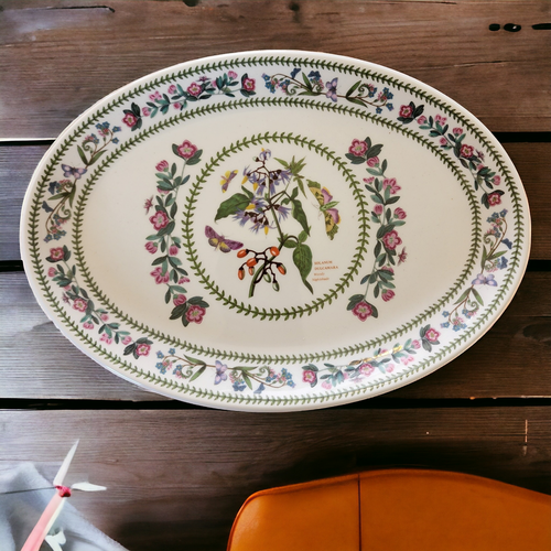 10" Portmeirion Variations Woody Night Oval Steak Platter