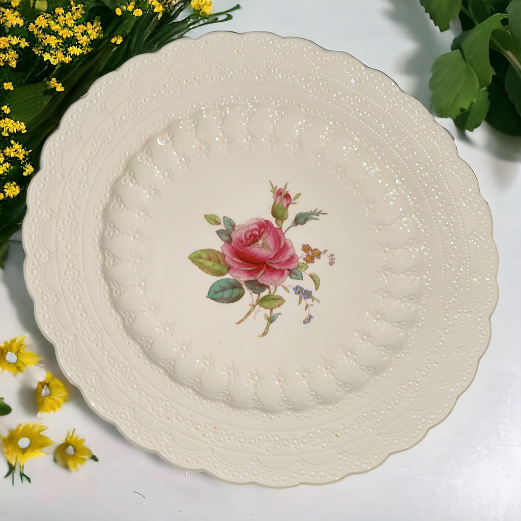 10" Spode Jewel Billingsley Rose Pink Dinner Plate