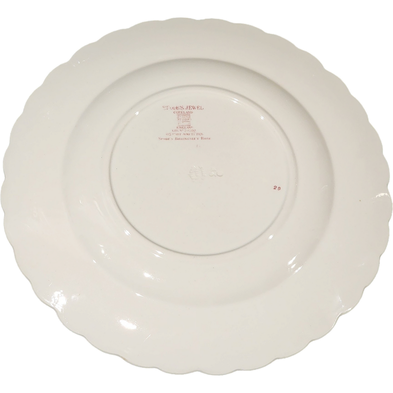 10" Spode Jewel Billingsley Rose Pink Dinner Plate
