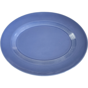 11" Homer Laughlin Kitchen Kraft Fiesta Harlequin Mauve Blue Oval Serving Platter