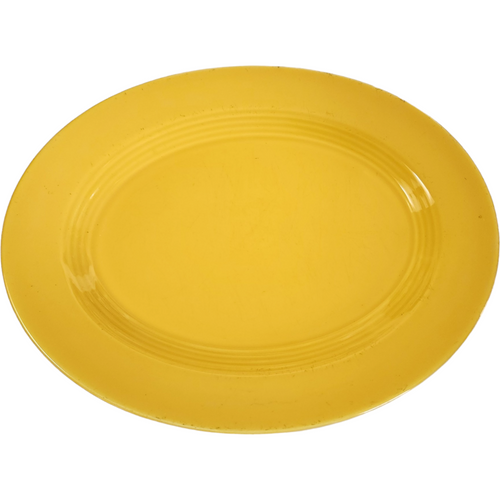 11" Homer Laughlin Kitchen Kraft Fiesta Harlequin Yellow Oval Serving Platter