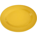 11" Homer Laughlin Kitchen Kraft Fiesta Harlequin Yellow Oval Serving Platter
