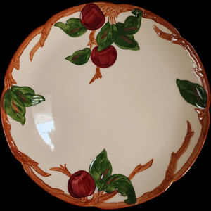 12" Franciscan Gladding McBean Apple Chop Plate Round Platter USA Backstamp