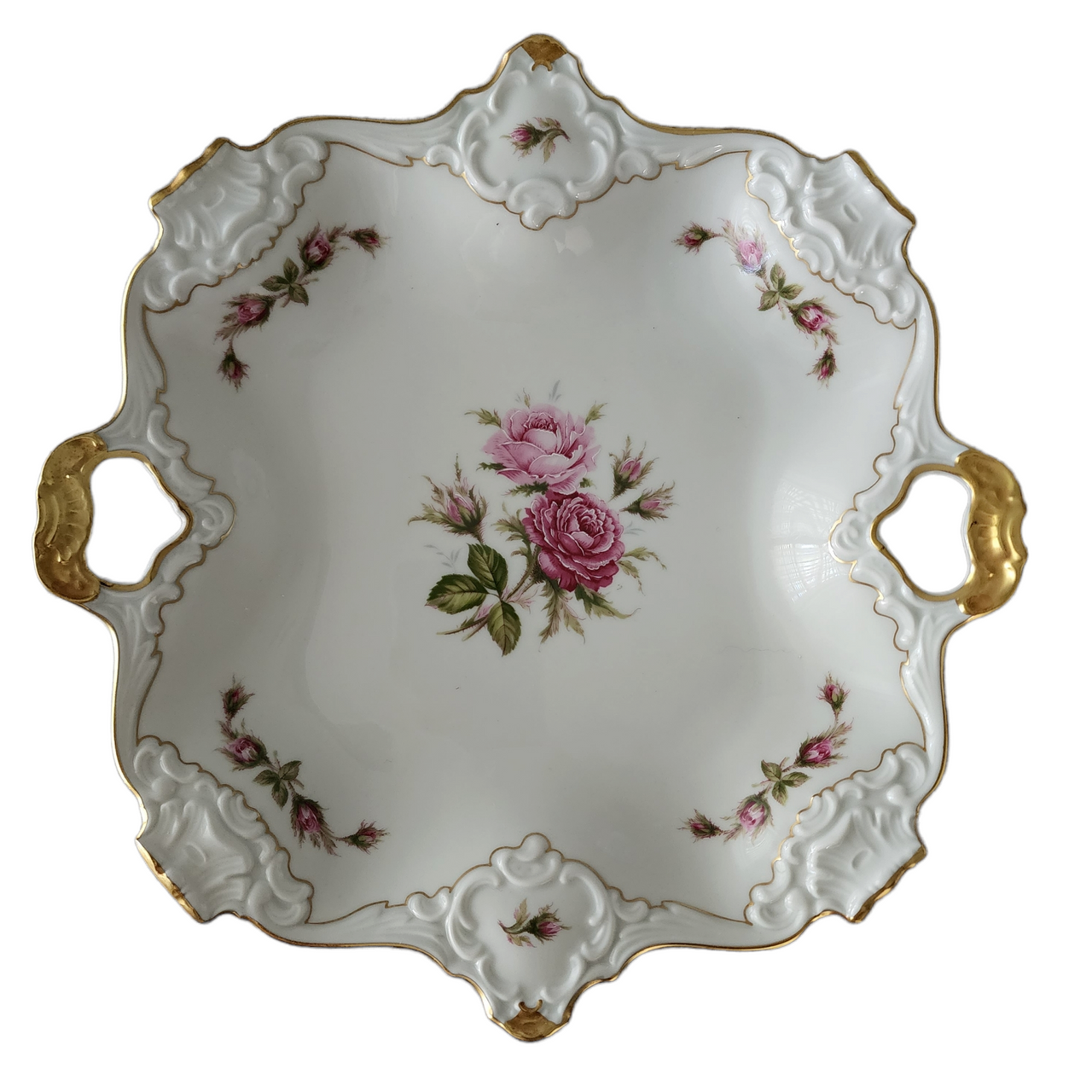 12" Kaiser Moss Rose Serving Plate West Germany