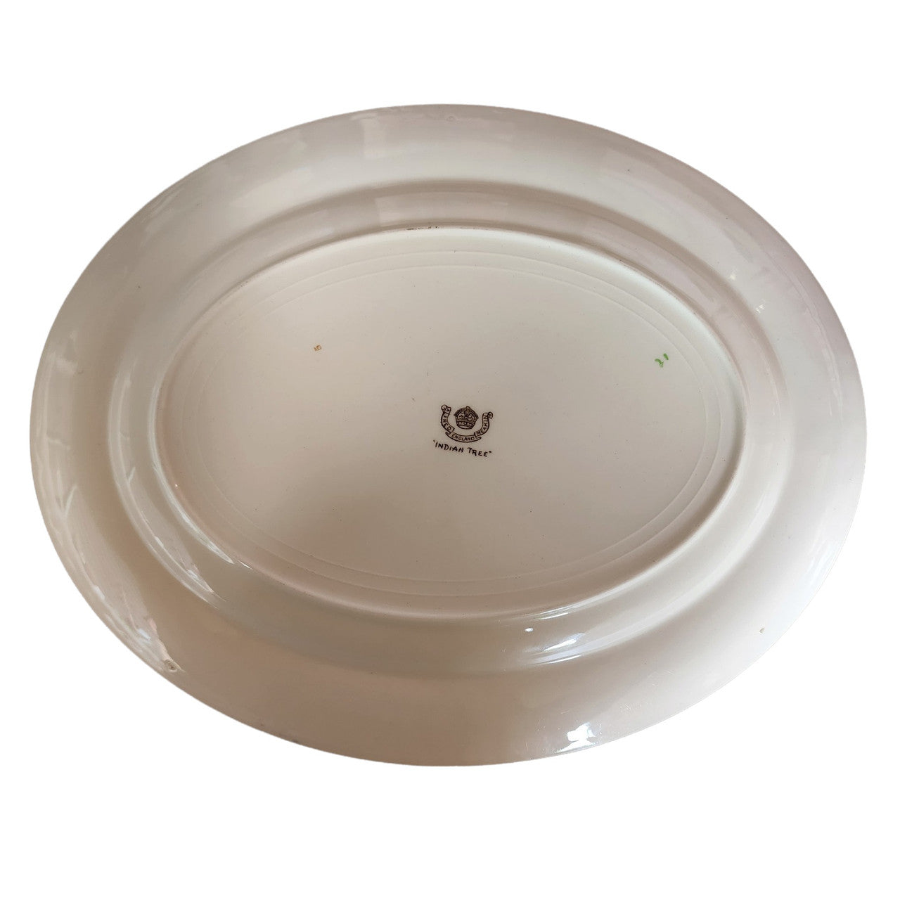 12" MEAKIN, ALFRED Indian Tree No Inner Key Oval Serving Platter
