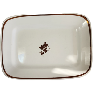 12" Meakin Alfred Tea Leaf Copper Tea Leaf Center Rectangular Serving Platter