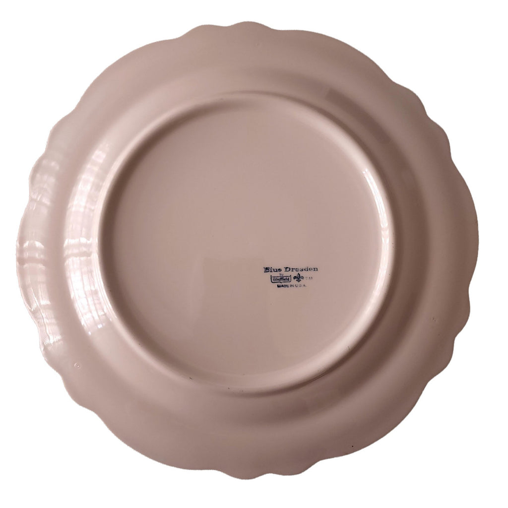 12" SHEFFIELD Blue Dresden Chop Plate Round Platter