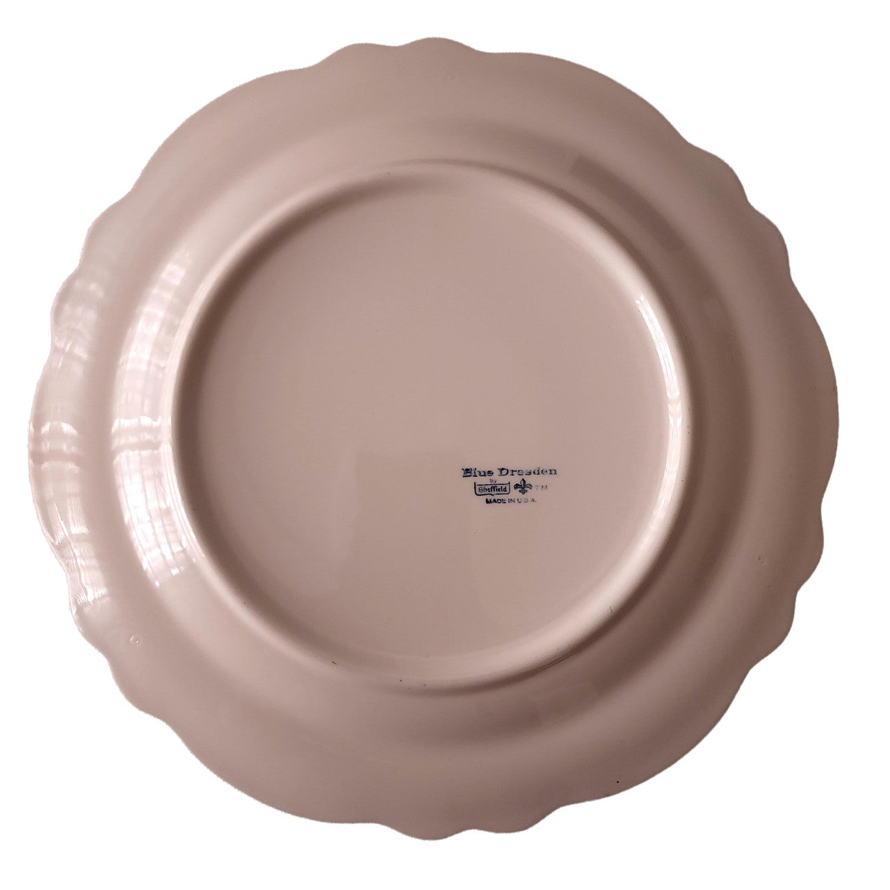 12" SHEFFIELD Blue Dresden Chop Plate Round Platter