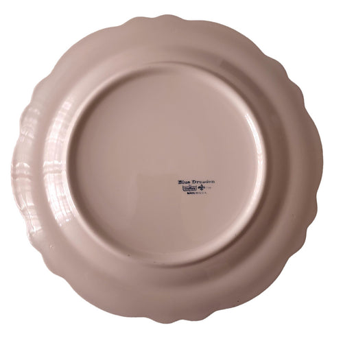 12" SHEFFIELD Blue Dresden Chop Plate Round Platter