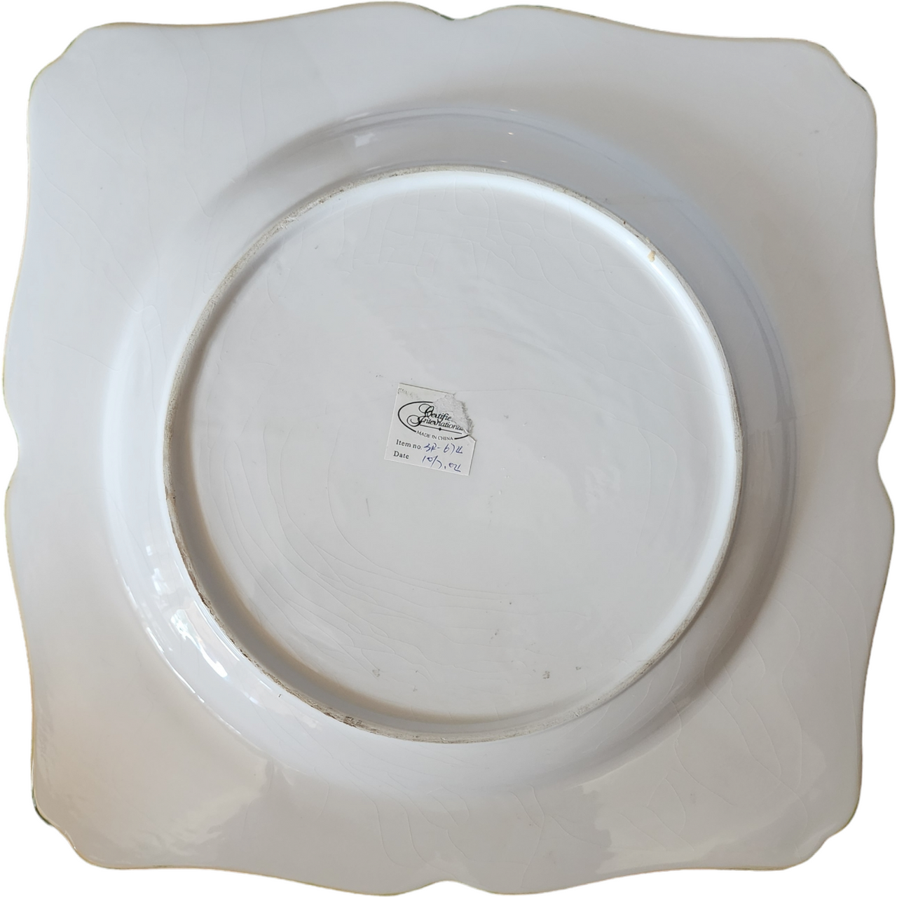 13" Certified International Cottage Rose Square Serving Platter
