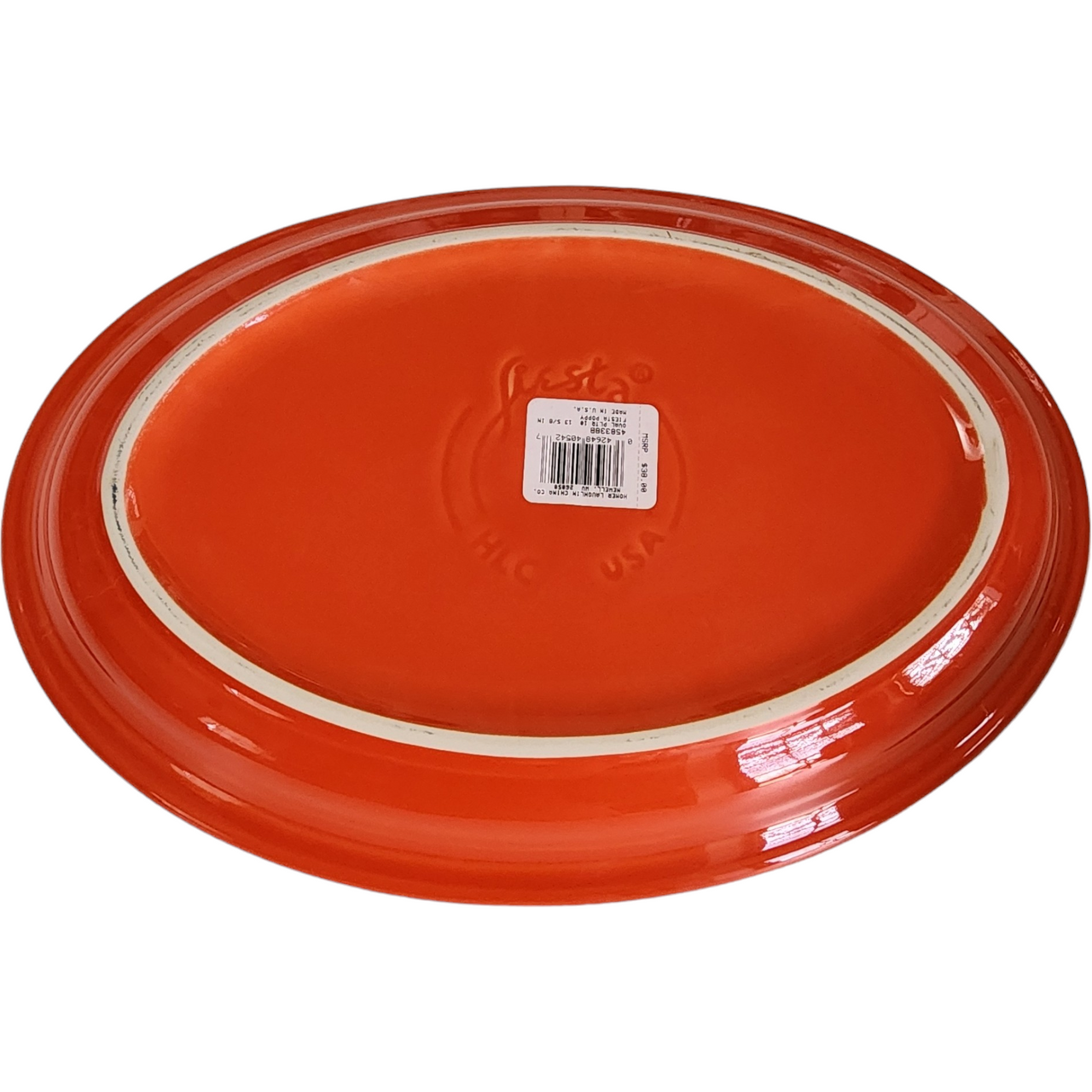 13" Homer Laughlin Fiesta Poppy Red Oval Serving Platter