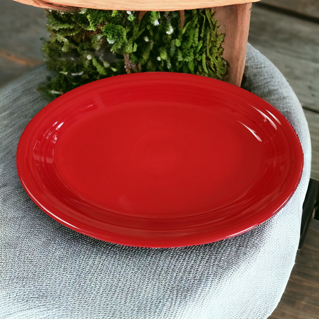 13" Homer Laughlin Fiesta Scarlet Red Oval Serving Platter