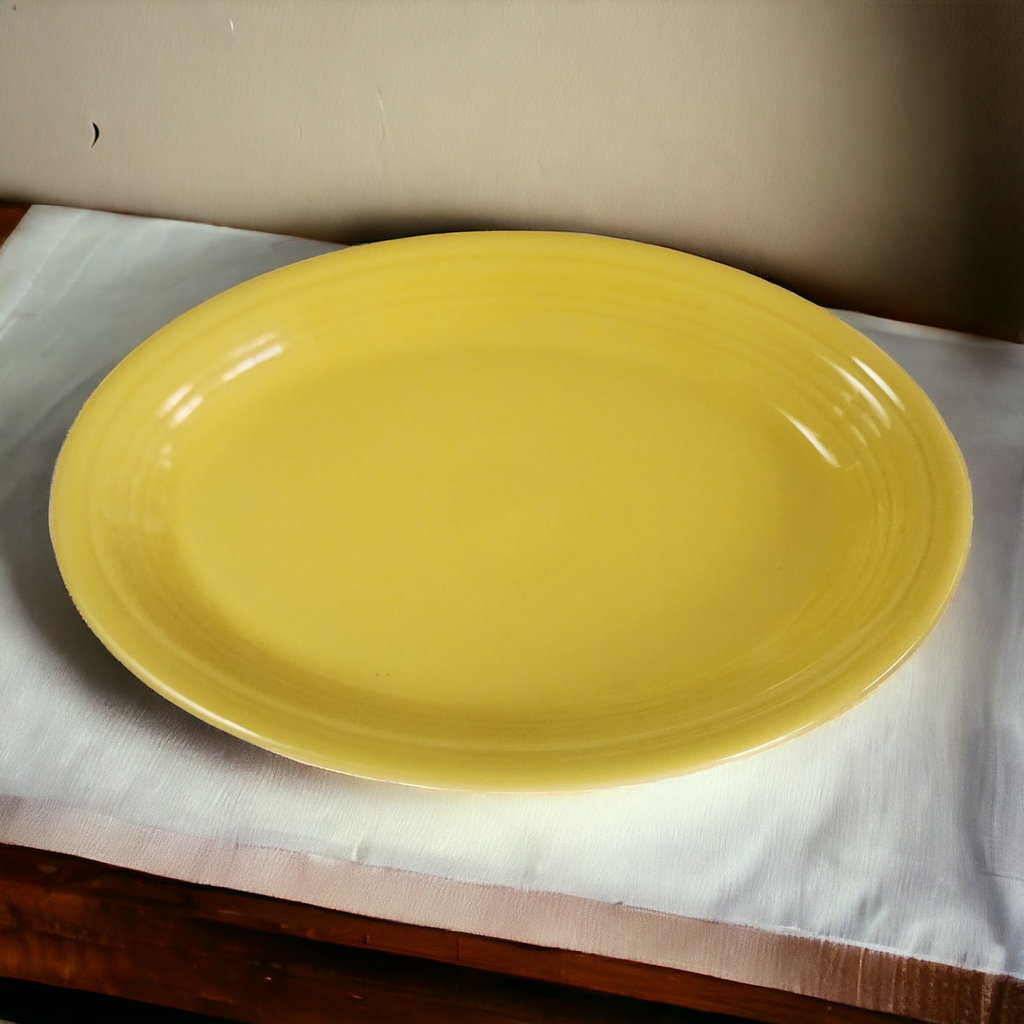 13" Homer Laughlin Fiesta  Sunflower Yellow Oval Serving Platter