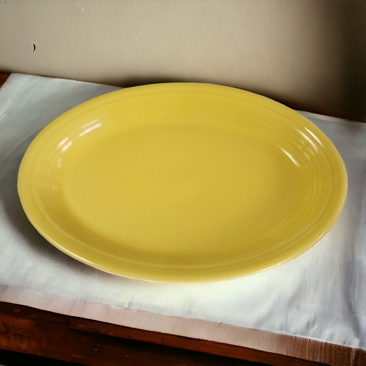 13" Homer Laughlin Fiesta  Sunflower Yellow Oval Serving Platter