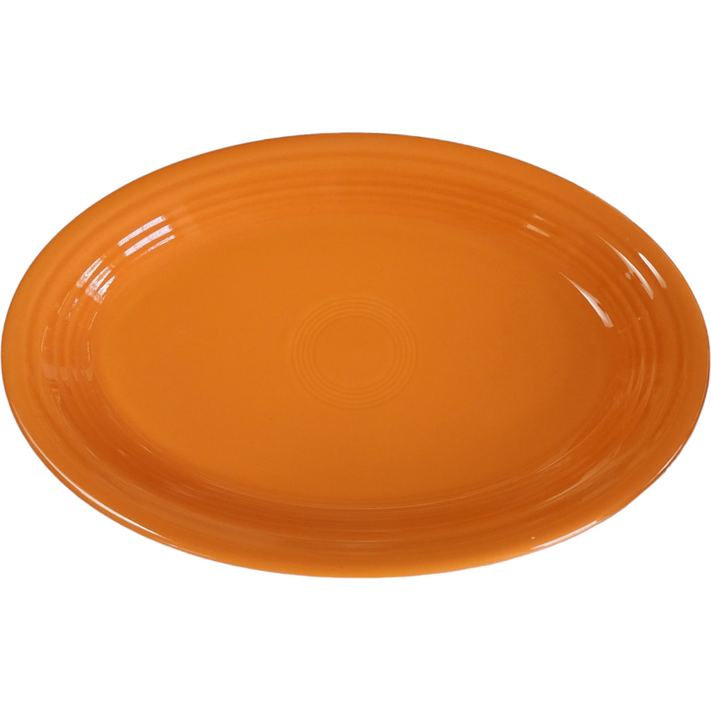 13" Homer Laughlin Tangerine Orange Oval Serving Platter