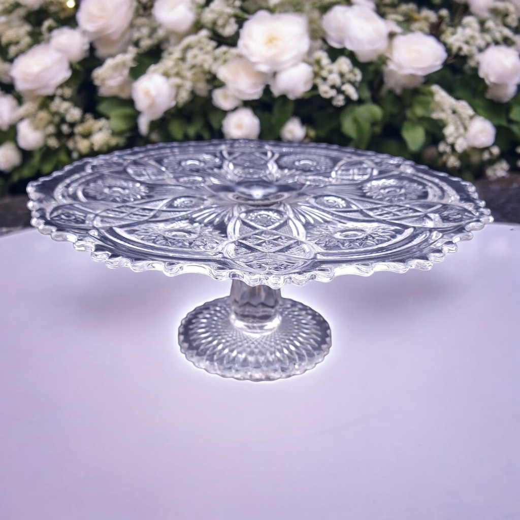 13" Imperial Glass-Ohio Fashion Clear Round Cake Stand