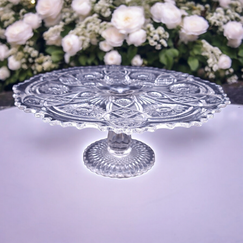 13" Imperial Glass-Ohio Fashion Clear Round Cake Stand