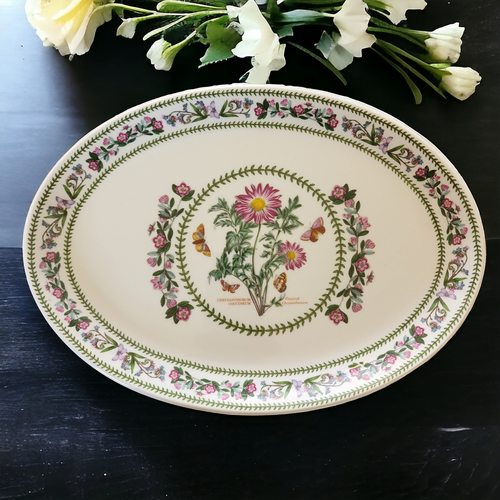 13" Portmeirion Variations Woody Night Oval Steak Platter