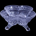 1881 EAPG King, Son & Co. Glass Footed Berry Bowl  Banded Star