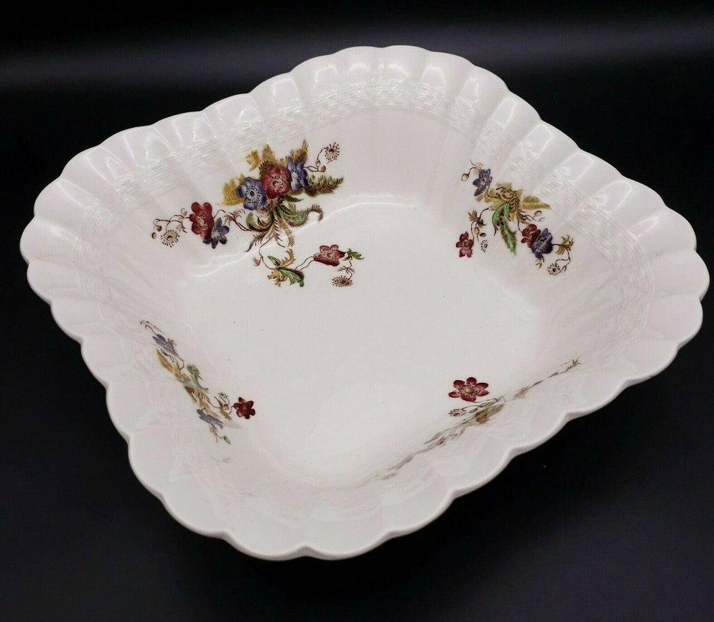 9" Spode Wicker Lane Basket Weave Square Vegetable Bowl