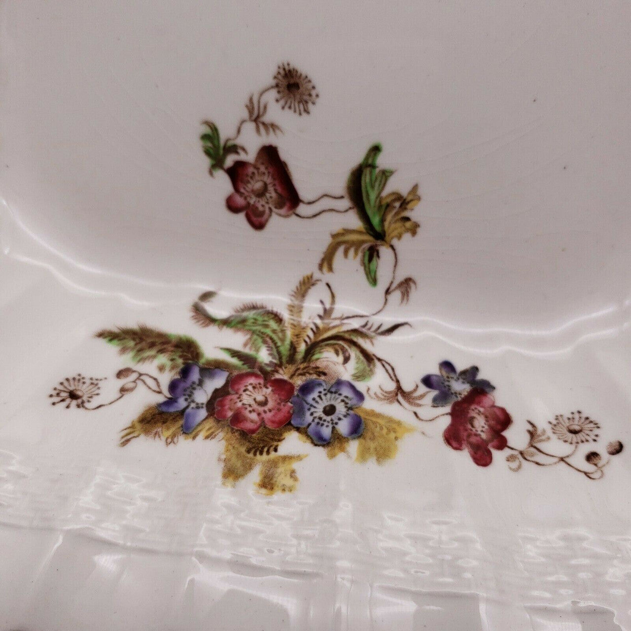 9" Spode Wicker Lane Basket Weave Square Vegetable Bowl