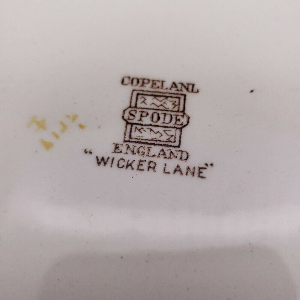 9" Spode Wicker Lane Basket Weave Square Vegetable Bowl