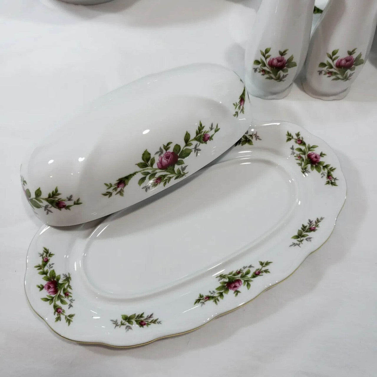 JOHANN HAVILAND Moss Rose Fine China Traditions 54 Piece Place Setting