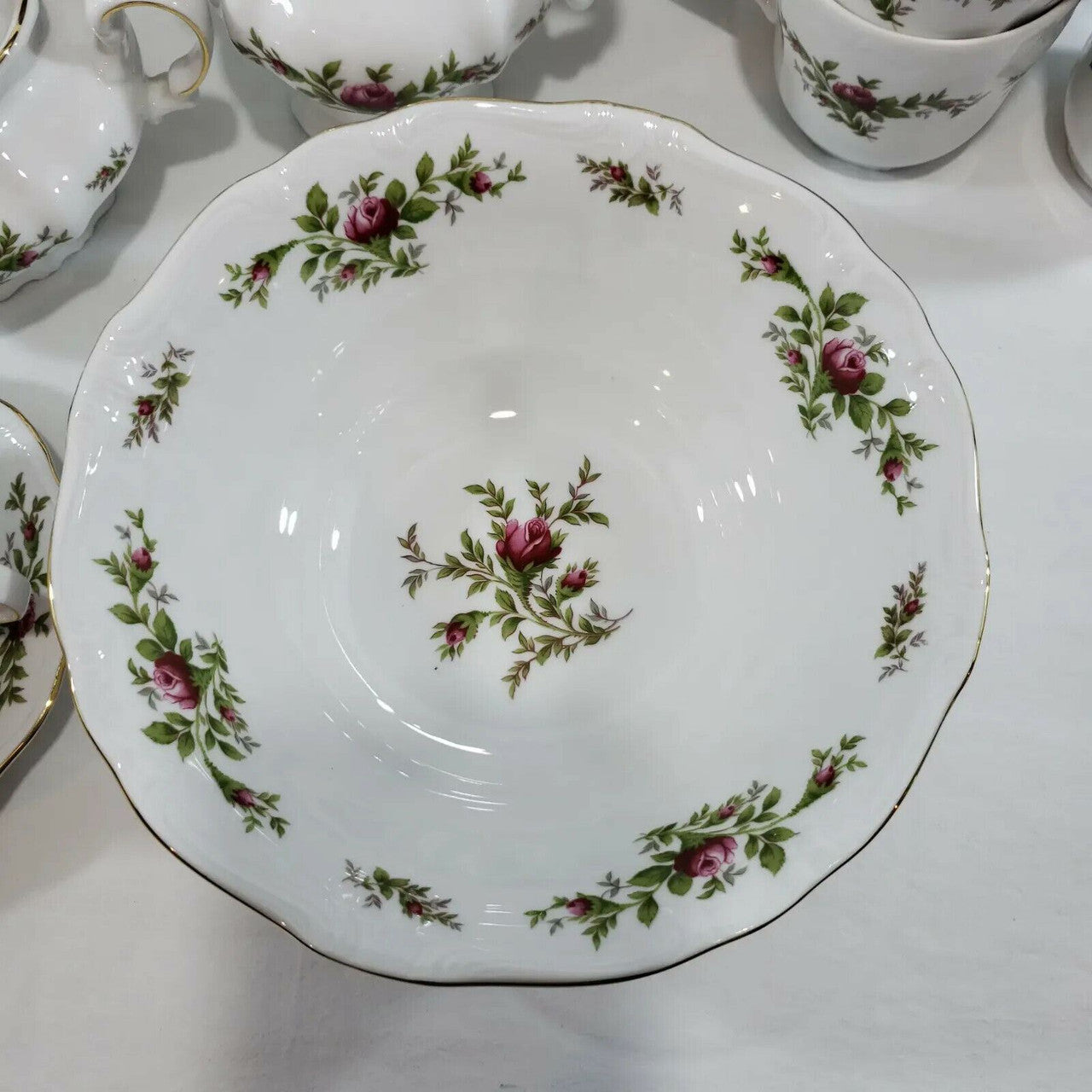 JOHANN HAVILAND Moss Rose Fine China Traditions 54 Piece Place Setting