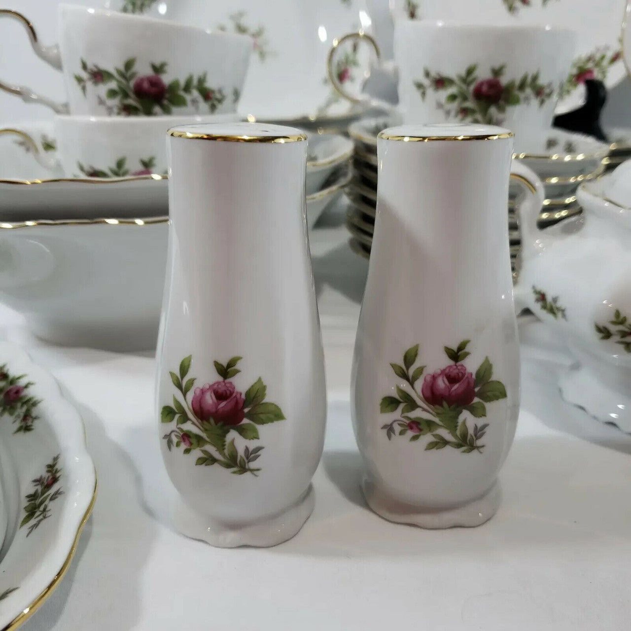 JOHANN HAVILAND Moss Rose Fine China Traditions 54 Piece Place Setting