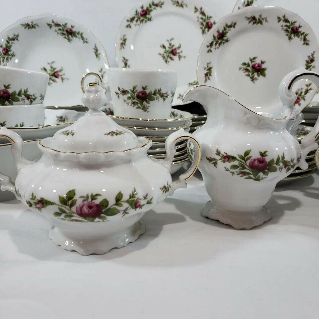 JOHANN HAVILAND Moss Rose Fine China Traditions 54 Piece Place Setting