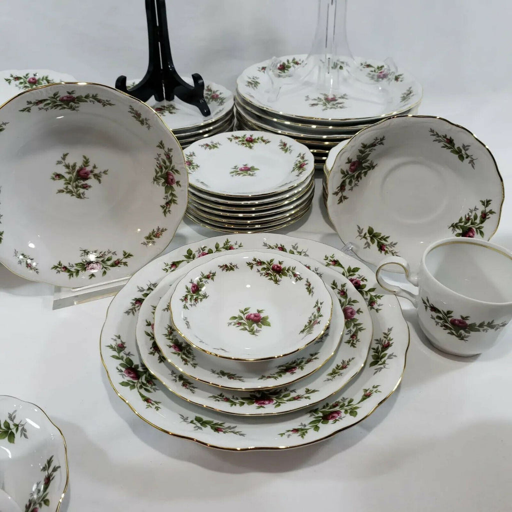 JOHANN HAVILAND Moss Rose Fine China Traditions 54 Piece Place Setting