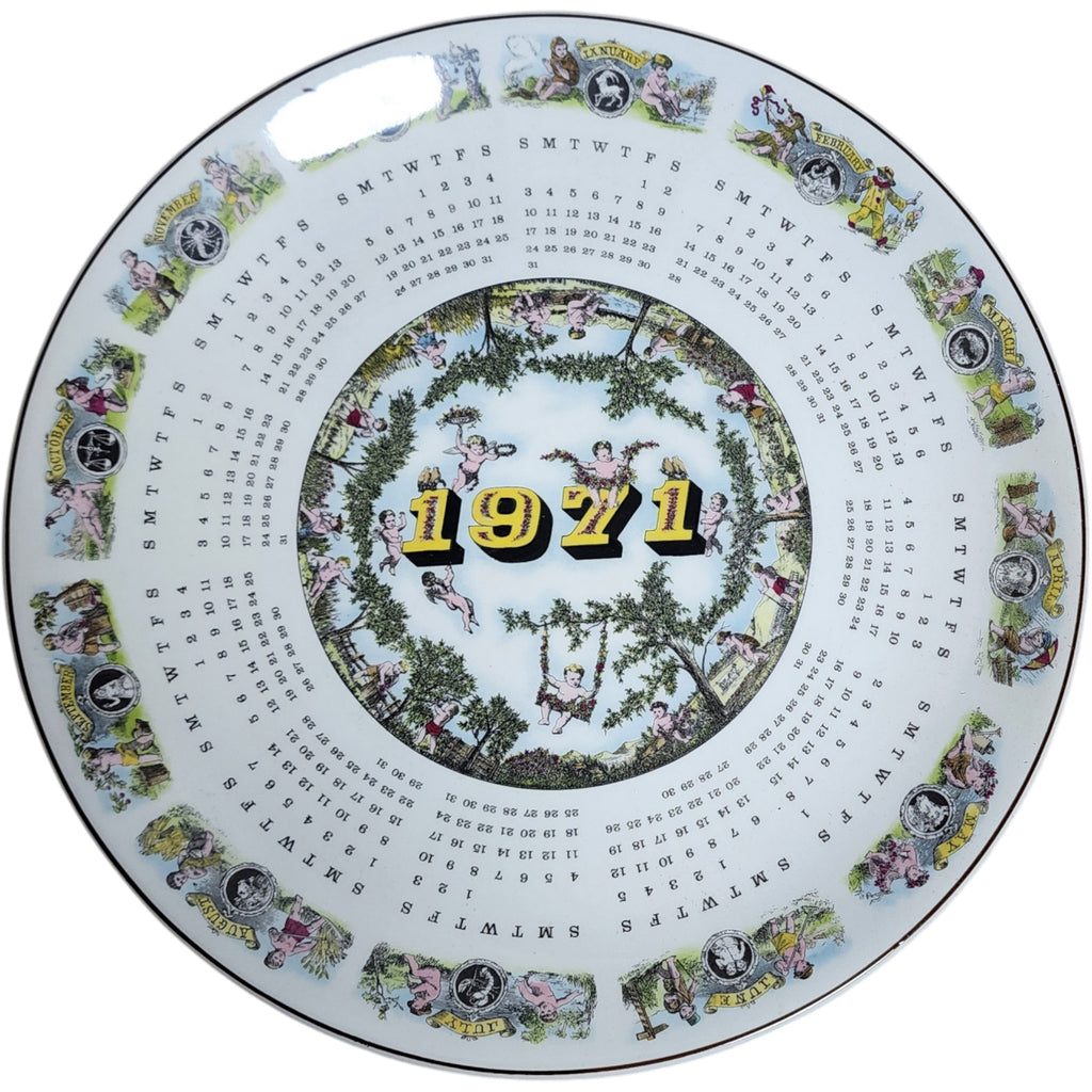 1971 Wedgwood Children's Games Calendar Plate First Series No Box