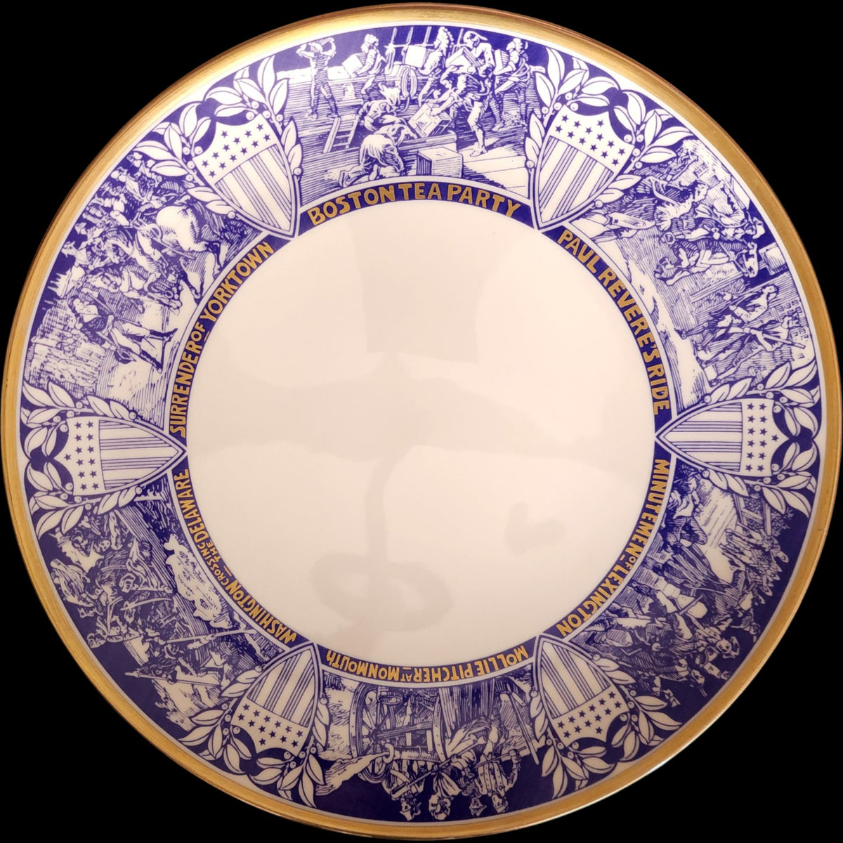 1972 Gorham Bicentennial Delaware Edition Collector Plate Struggle for Independence