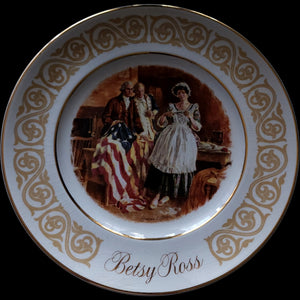 1973 Avon Betsy Ross Collector Plate Enoch Wedgwood England Bicentennial Decor