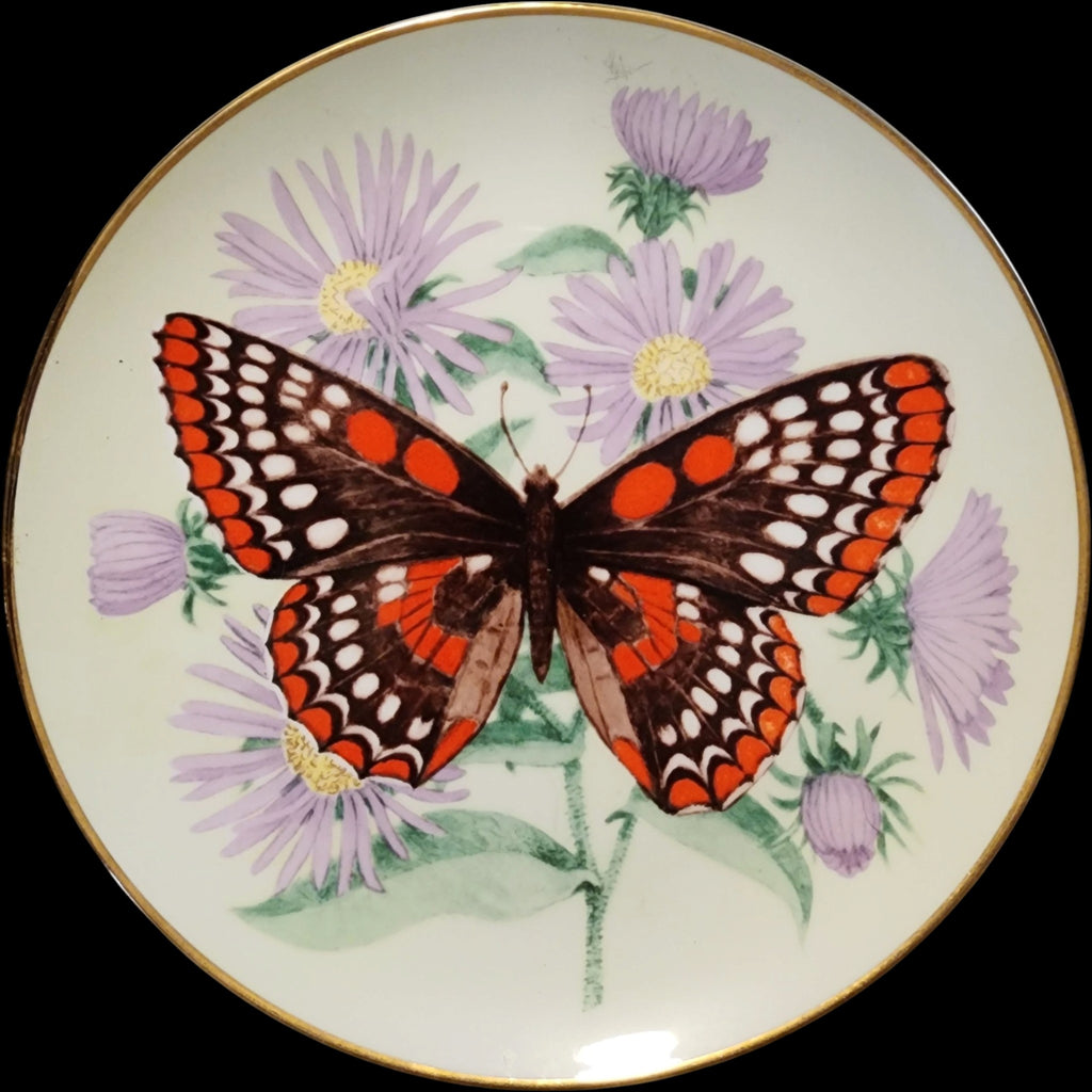Certified Rarities 1979 Bennington Porcelain Butterfly Collector Plate - Stanley Galli Euphydryas Phaeton