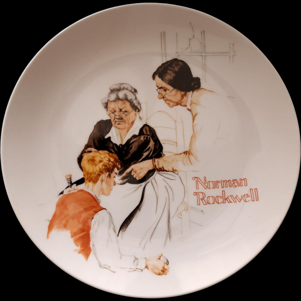1981 Norman Rockwell The Broken Window River Shore Porcelain Collector Plate