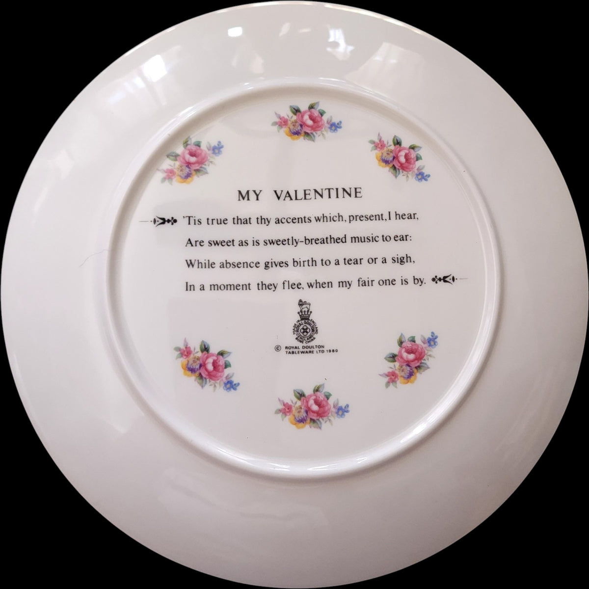 1981 Royal Doulton My Valentine Bone China Collector Plate