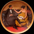 1983 Edwin M Knowles Norman Rockwell Flirting in the Parlor Collector Plate