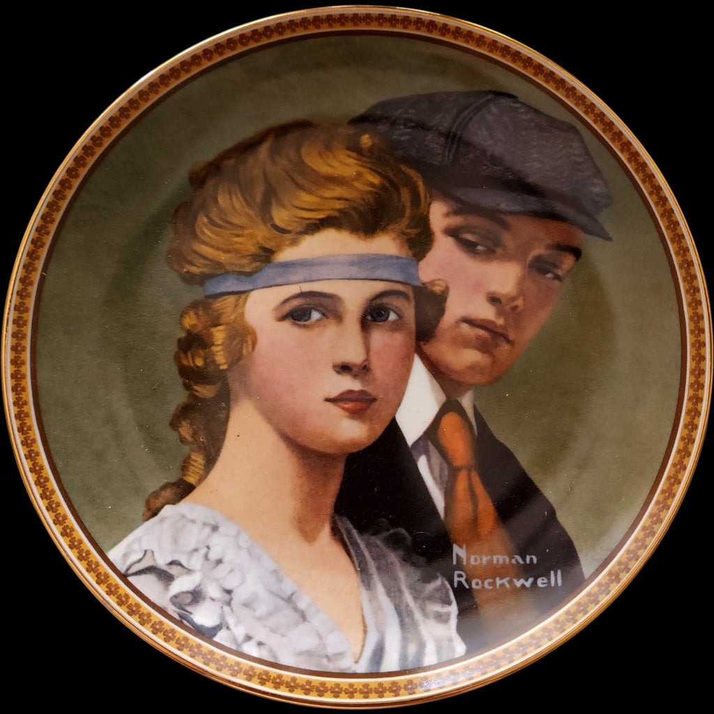 1983 Edwin M Knowles Norman Rockwell Meeting on the Path Collector Plate