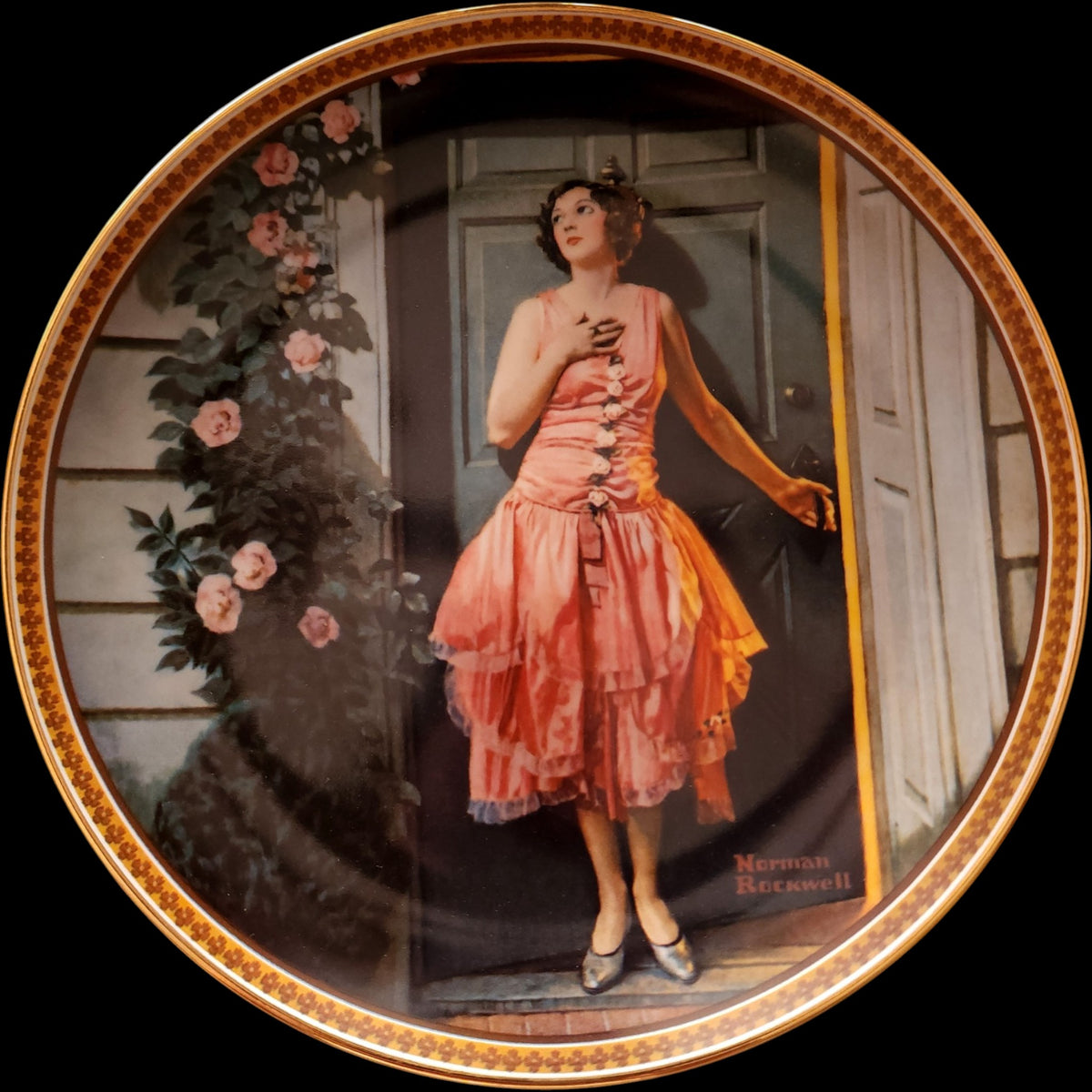 1983 Edwin M Knowles Norman Rockwell Standing in the Doorway Collector Plate