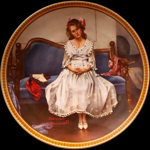 1983 Edwin M Knowles Norman Rockwell Waiting at the Dance Collector Plate