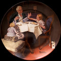 1985 Edwin M Knowles Norman Rockwell The Gourmet Collector Plate
