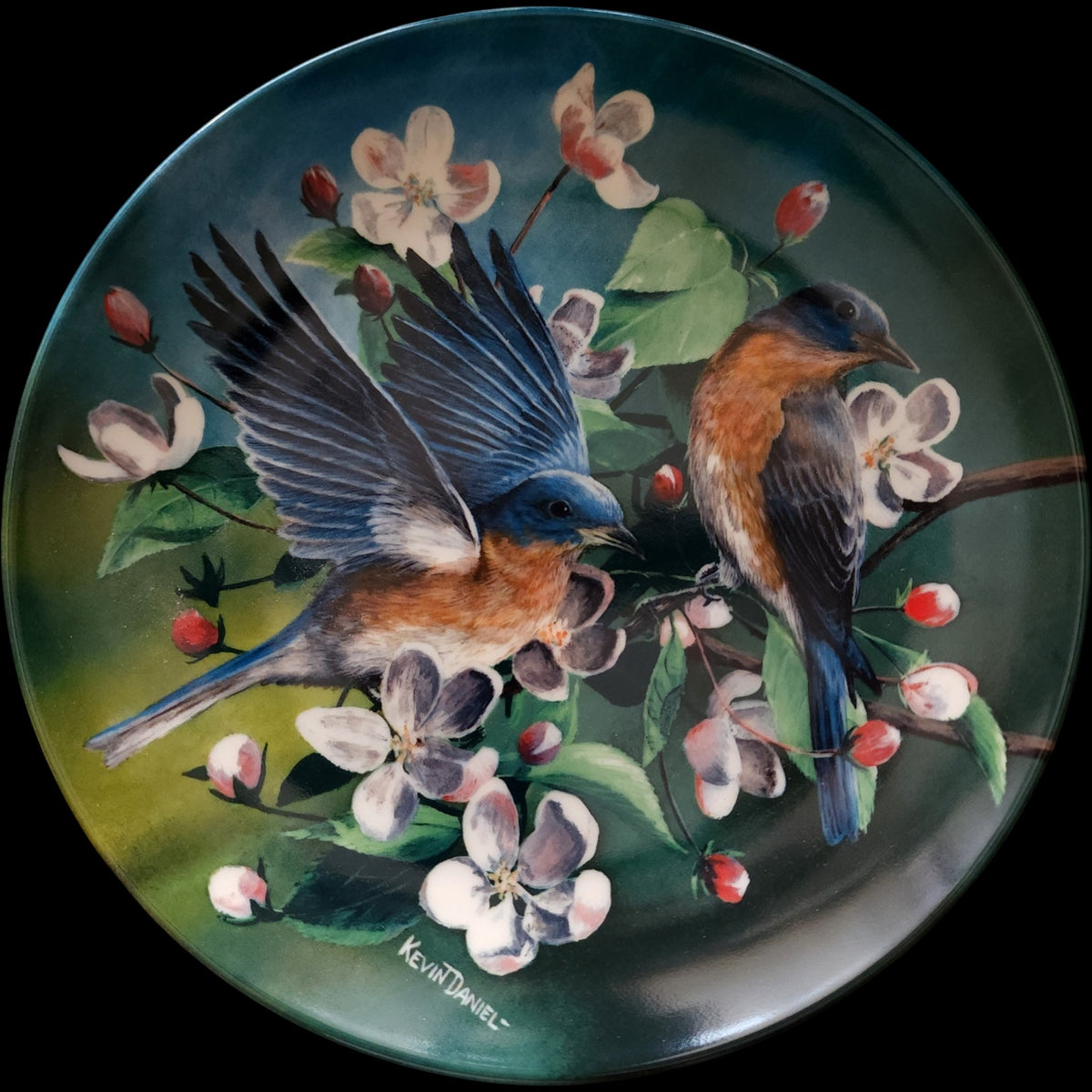 1986 Edwin M Knowles Kevin Daniel The Bluebird Collector Plate