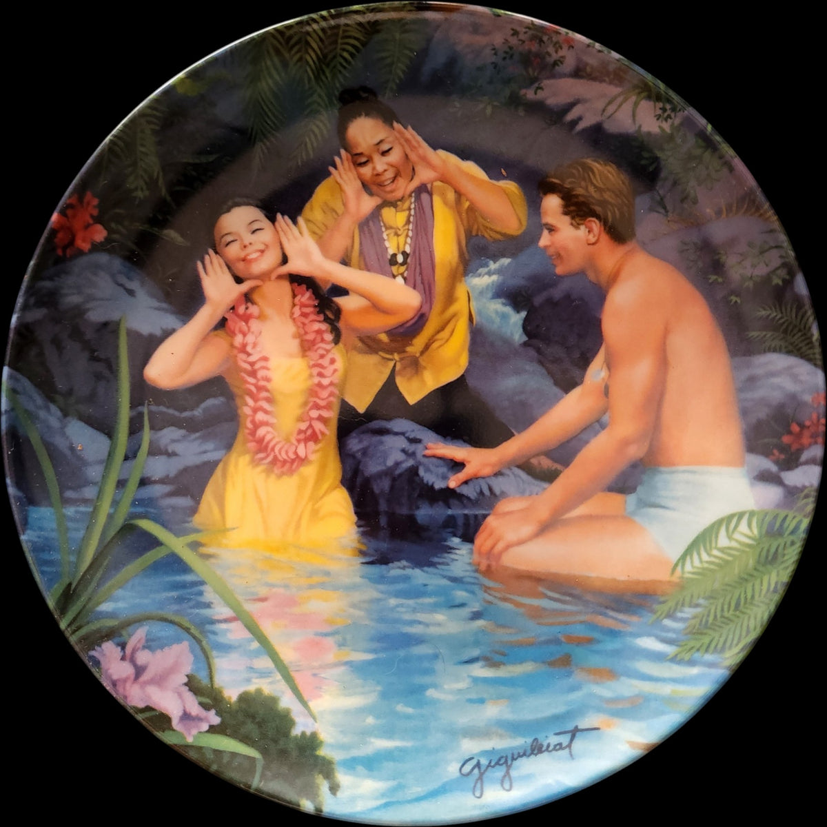 1987 Edwin M Knowles Elaine Gignilliat Happy Talk South Pacific Collector Plate
