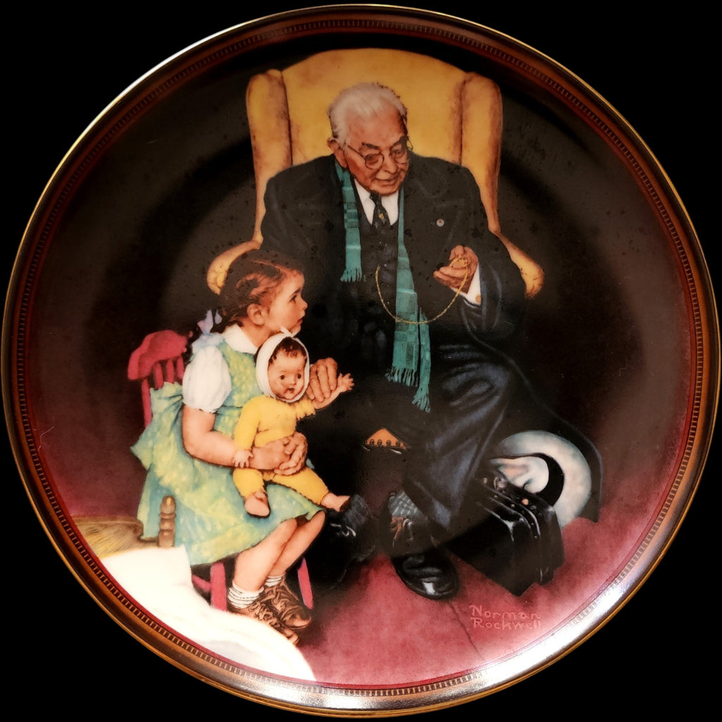1988 Edwin M Knowles Norman Rockwell Tender Loving Care Collector Plate