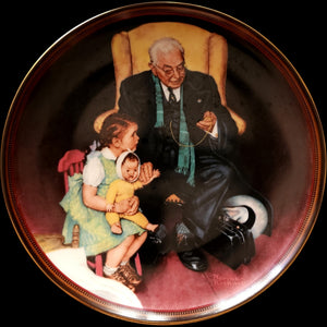 1988 Edwin M Knowles Norman Rockwell Tender Loving Care Collector Plate